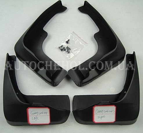 Брызговики на Toyota Camry V40 2006 -2011, брызговики для кемри 2006 (полный кт 4-шт)