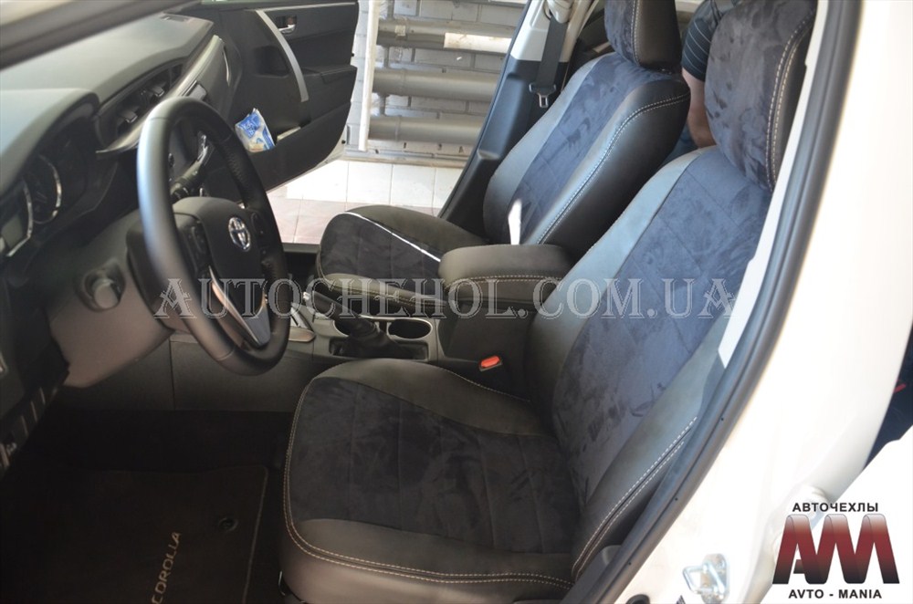 Качественные чехлы на сиденья Toyota Corolla 2007, авточехлы на королу 2007, AM-S, automania