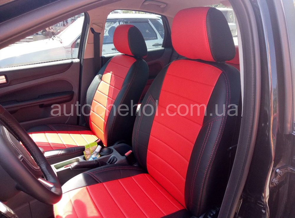 Черные чехлы на сиденья Ford Focus 2, авточехлы киа рио, AM-X, automania