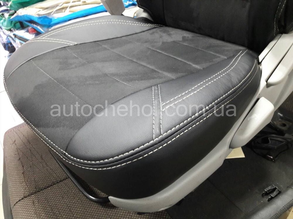 Черные чехлы на сиденья Kia Carrato 2004-2009, авточехлы киа рио, AM-X, automania