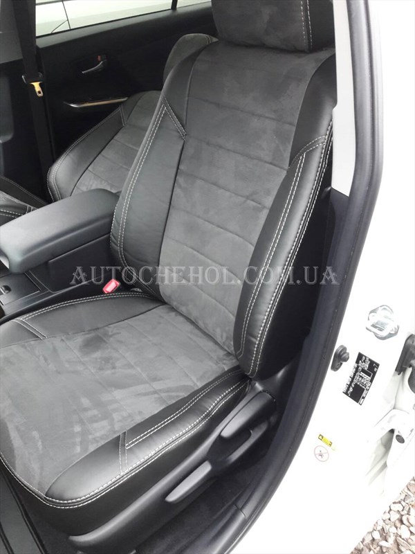Черные чехлы на сиденья Toyota Camry 5055, авточехлы тойота кемри, AM-X, automania