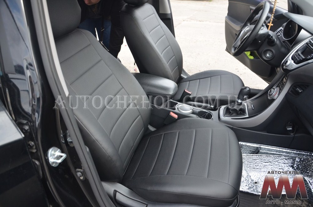 Качественные чехлы на сиденья Hyundai Elantra MD, авточехлы хендай елантра эко кожа, AM-L, automania