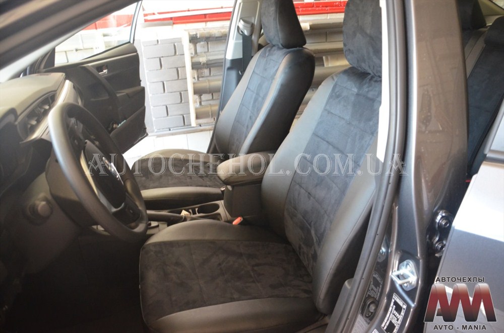 Качественные чехлы на сиденья Toyota Corolla 2007, авточехлы корола 2007 эко кожа, AM-L, automania