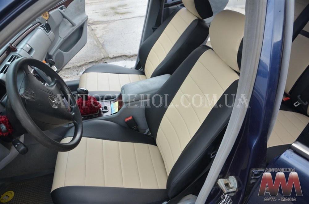 Качественные чехлы на сиденья Mercedes W 210, авточехлы на мерс 210, эко кожа, AM-L, automania
