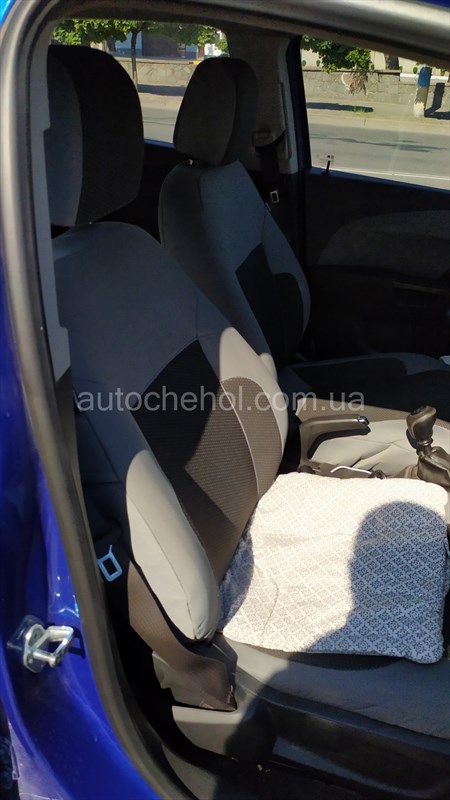 Чехлы на сиденья Chevrolet Aveo T300, автоткань, АвтоМир