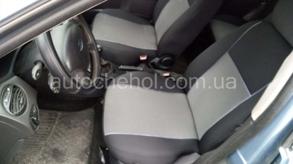 Чехлы на сиденья Ford C-max серый, автоткань, АвтоМир