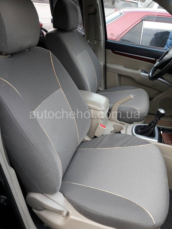 Чехлы на сиденья Hyundai Santa Fe 2 2006 - 2012, автоткань, АвтоМир