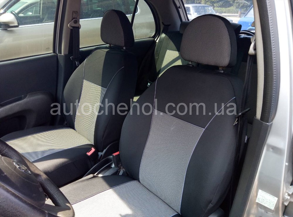 Чехлы на сиденья Nissan Micra k12, автоткань, АвтоМир