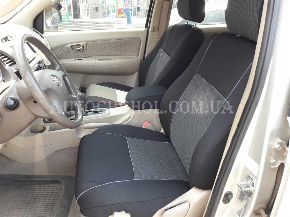 Чехлы на сиденья Toyota Fortuner 2007, автоткань, АвтоМир