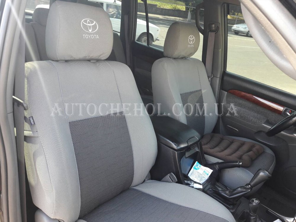 Чехлы на сиденья Toyota Prado 150, автоткань, АвтоМир