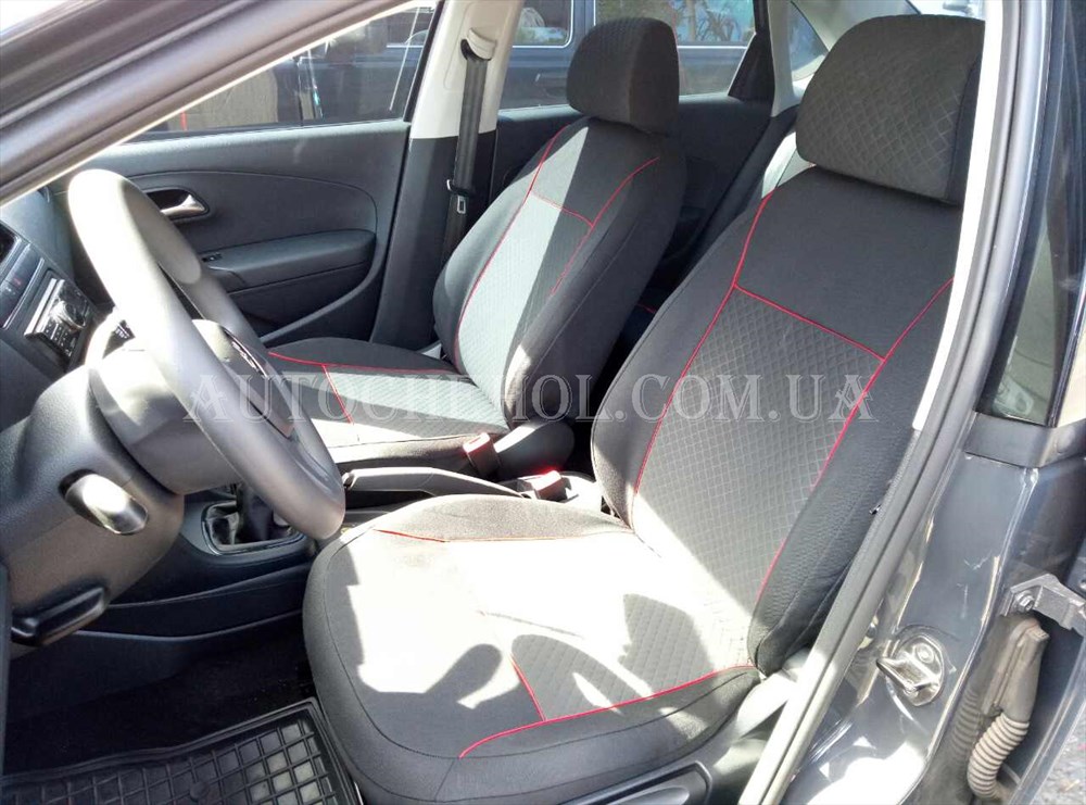 Чехлы на сиденья Volkswagen Polo 2009, автоткань, АвтоМир