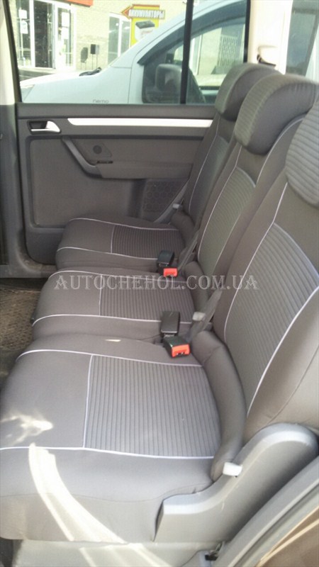 Чехлы на сиденья Volkswagen Touran, автоткань, АвтоМир