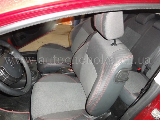 Качественные серые авточехлы на Citroen C4 3D, MW BROTHERS