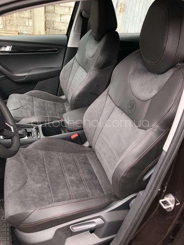 Модельные чехлы на сиденья Skoda Karoq, чехлы на шкоду карок, Cobra