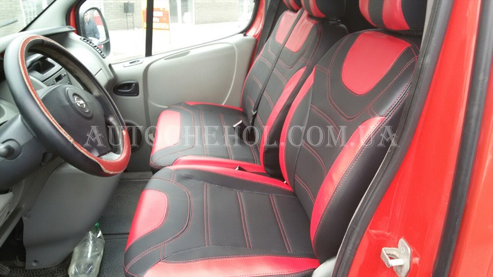 Модельные чехлы на сиденья Opel Vivaro, чехлы на виваро, серия Color, Tuning Cobra