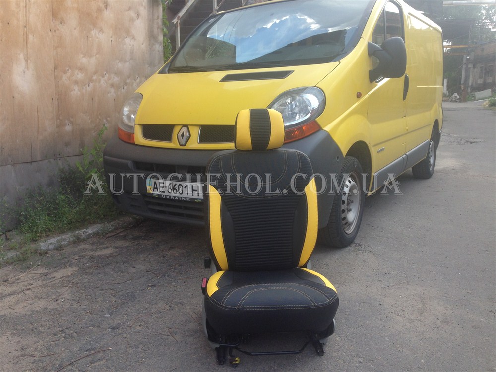 Модельные чехлы на сиденья Renault Traffic, чехлы на трафик, серия Color, Cobra