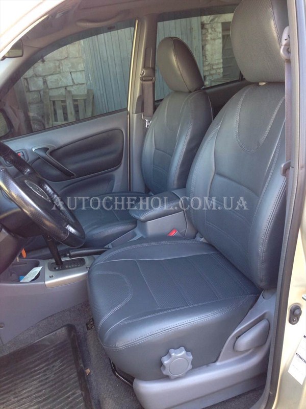 Модельные чехлы на сиденья Toyota Rav 4 2003, чехлы на рав 4, серые, Tuning Cobra