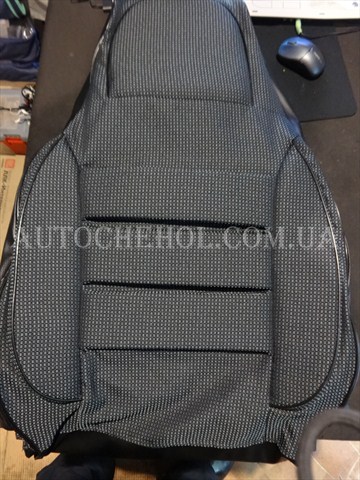 Качественные серые авточехлы из автоткани, на Daewoo Lanos, ПРЕСТИЖ
