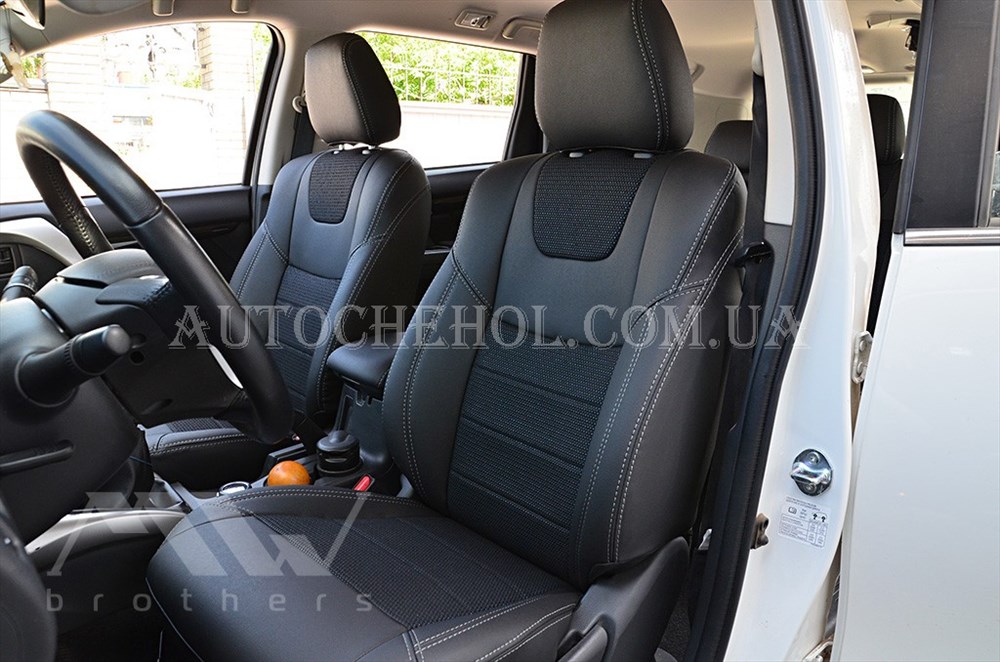 Качественные авточехлы модель динамик на Mitsubishi Pajero Sport 2016. MW Brothers