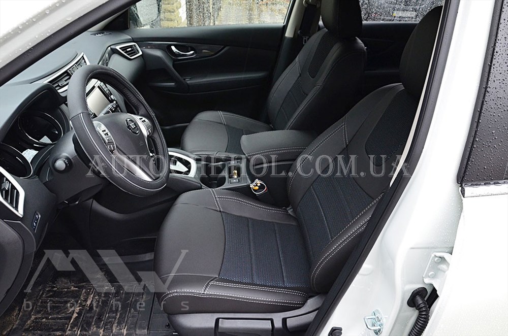 Качественные авточехлы модель динамик на Nissan Xtrail T32 2014. MW Brothers