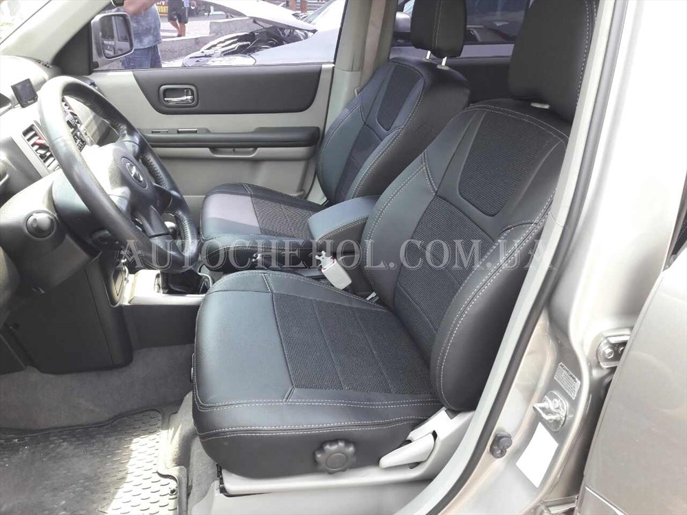 Качественные авточехлы модель динамик на Nissan X-trail T30. MW Brothers