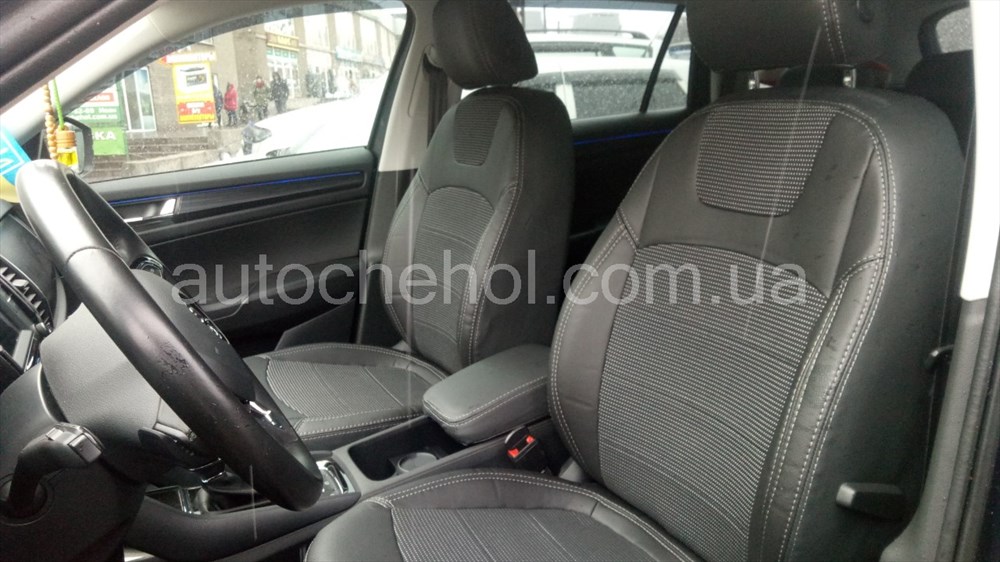 Качественные авточехлы модель динамик на Skoda Kodiaq. MW Brothers