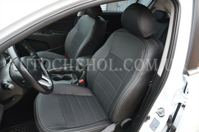 Серые качественные чехлы на Kia Sportage III, Dinamic, MW BROTHERS