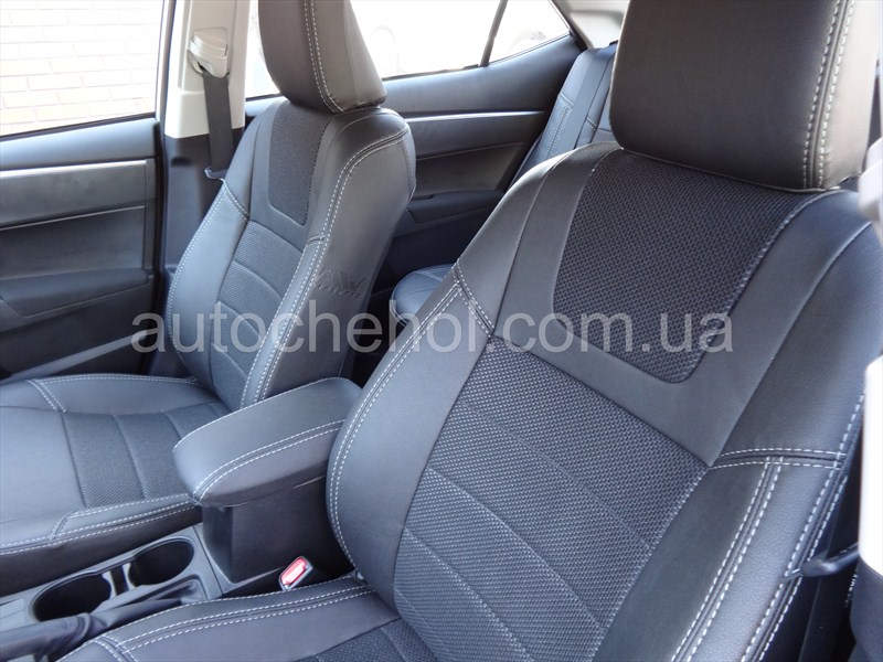 Серые качественные чехлы на Toyota Corolla 2013, Dinamic, MW BROTHERS