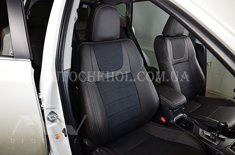Качественные авточехлы модель динамик на Toyota RAV 4 2013-2015. MW Brothers
