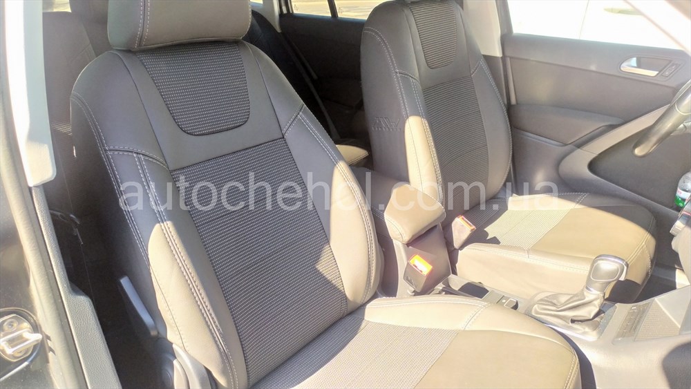 Качественные авточехлы модель динамик на Volkswagen Tiguan. MW Brothers