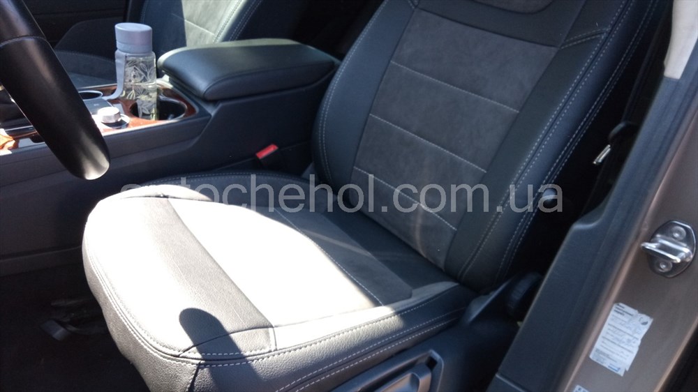 Качественные авточехлы модель динамик на Volkswagen Toureg 2016. MW Brothers