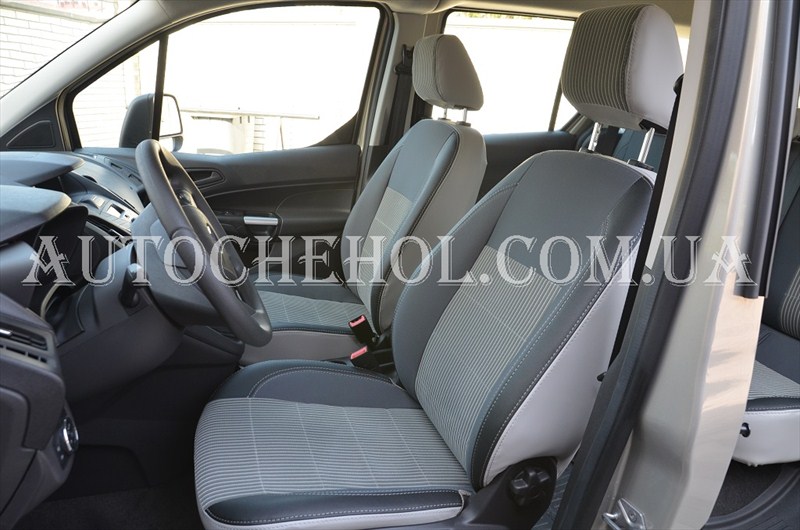 Автомобильные чехлы на сиденья Ford transit connect, premium style, чехлы на конект
