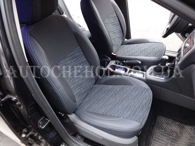 Авточехлы на сиденья Ford Focus 2, серая нить, Premium Style.