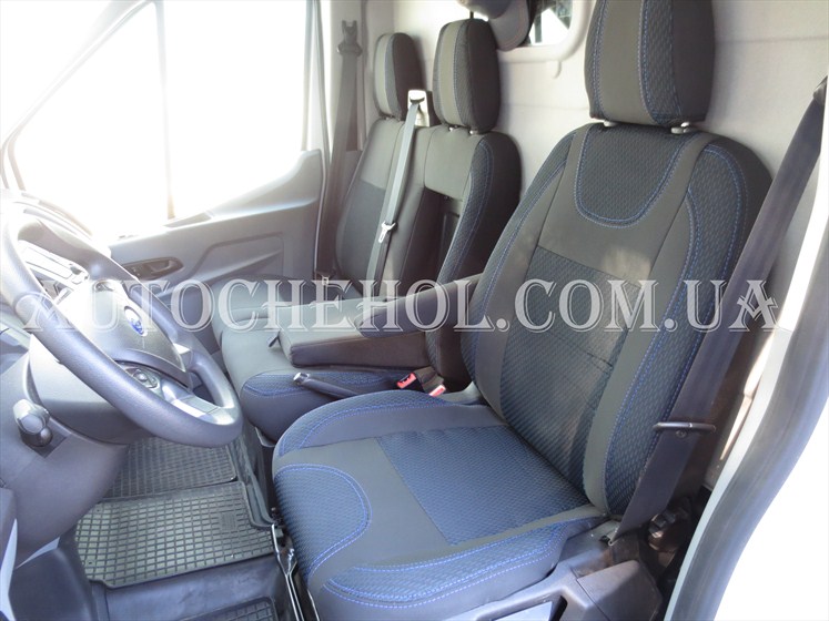 Качественные чехлы на сиденья Ford TRansit 2014 1+2, светлые чехлы на transit 2014, Cobra