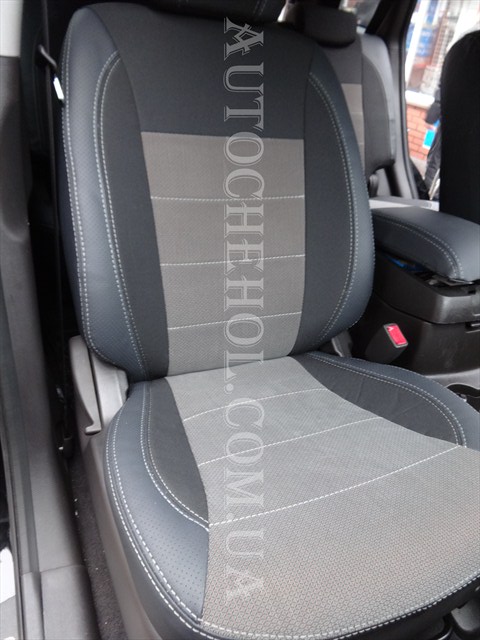 Серые авточехлы на Hyndai Santafe 2, чехлы на сантафе,Premium Style MW BROTHERS