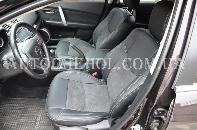 Авточехлы из алькантары и арпатеки на сиденья Mazda 6 2007 - 2013, Leather StyLe, MW BROTHERS