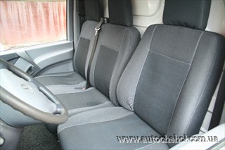Серые авточехлы на Mersedes Vito 1996 1+2, чехлы на вито, Автомир