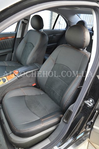 Качественные чехлы для Mersedes E class W 211, Leather StyLe, MW Brothers