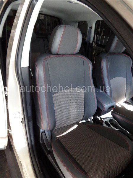 Серые качественные чехлы на сиденья Mitshubishi Outlander XL, Premium Style, MW_BROTHERS