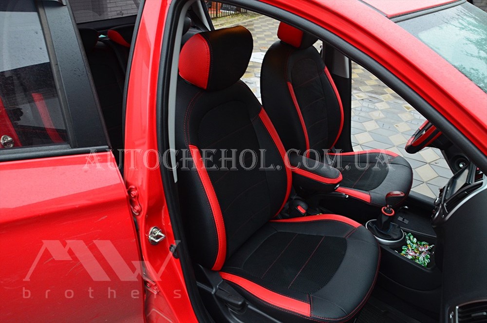 Авточехлы из алькантары и арпатеки на сиденья Hyundai I20, Leather StyLe, MW BROTHERS