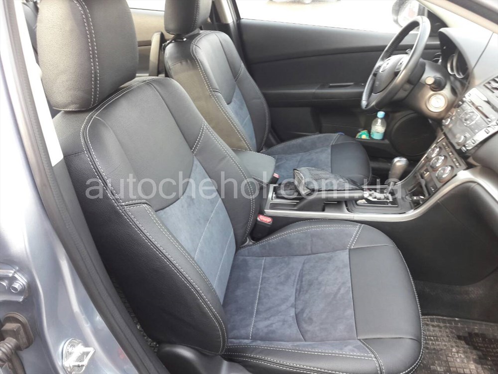 Авточехлы из алькантары и арпатеки на сиденья Mazda 6 2011, Leather StyLe, MW BROTHERS