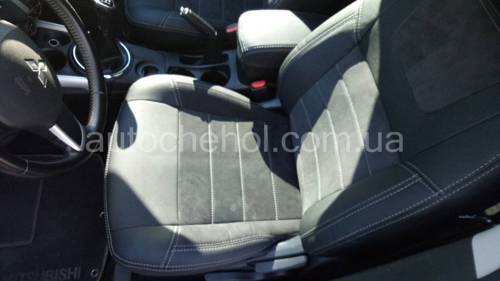 Авточехлы из алькантары и арпатеки на сиденья Mitsubishi ASX 2010, Leather StyLe, MW BROTHERS
