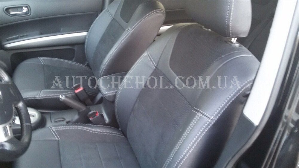 Авточехлы из алькантары и арпатеки на сиденья Nissan X-trail T31, Leather StyLe, MW BROTHERS