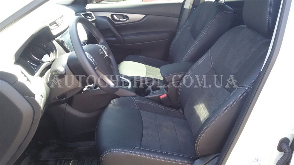 Авточехлы из алькантары и арпатеки на сиденья Nissan X-trail T32, Leather StyLe, MW BROTHERS