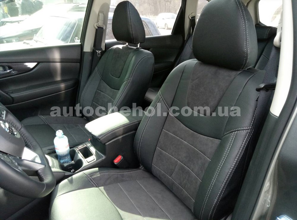 Авточехлы из алькантары и арпатеки на сиденья Nissan X trail T32, Leather StyLe, MW BROTHERS