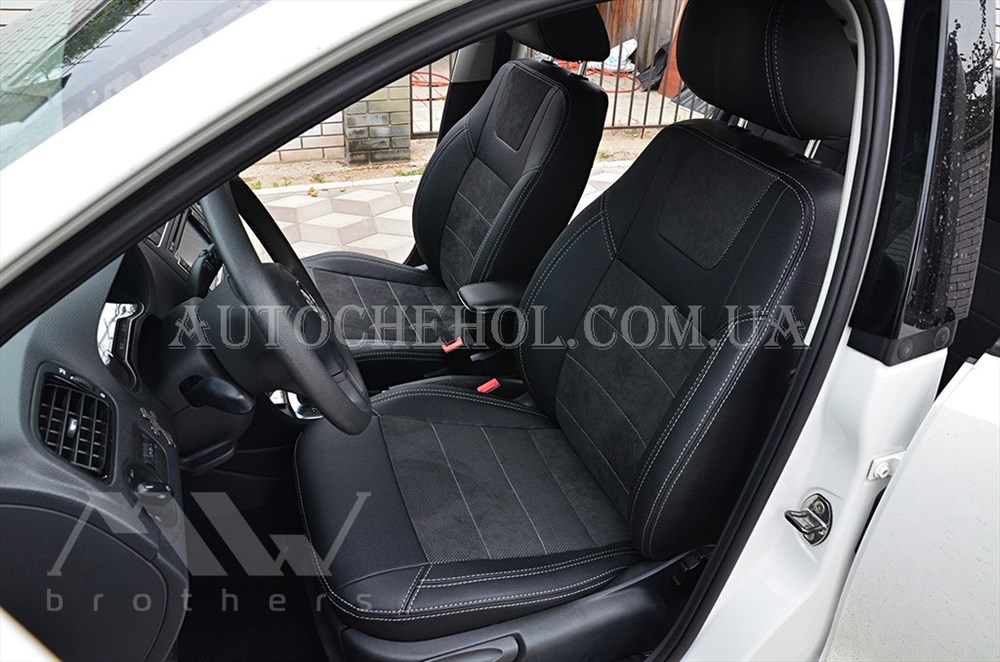Авточехлы из алькантары и арпатеки на сиденья Seat Ibiza, Leather StyLe, MW BROTHERS