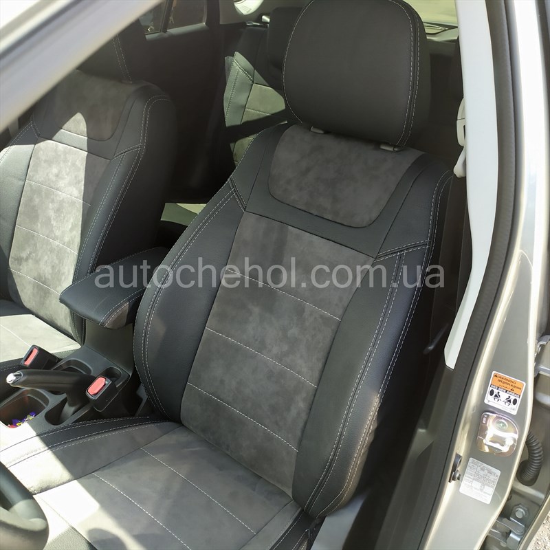 Авточехлы из алькантары и арпатеки на сиденья Suzuki SX 2014 - 2020, Leather StyLe, MW BROTHERS