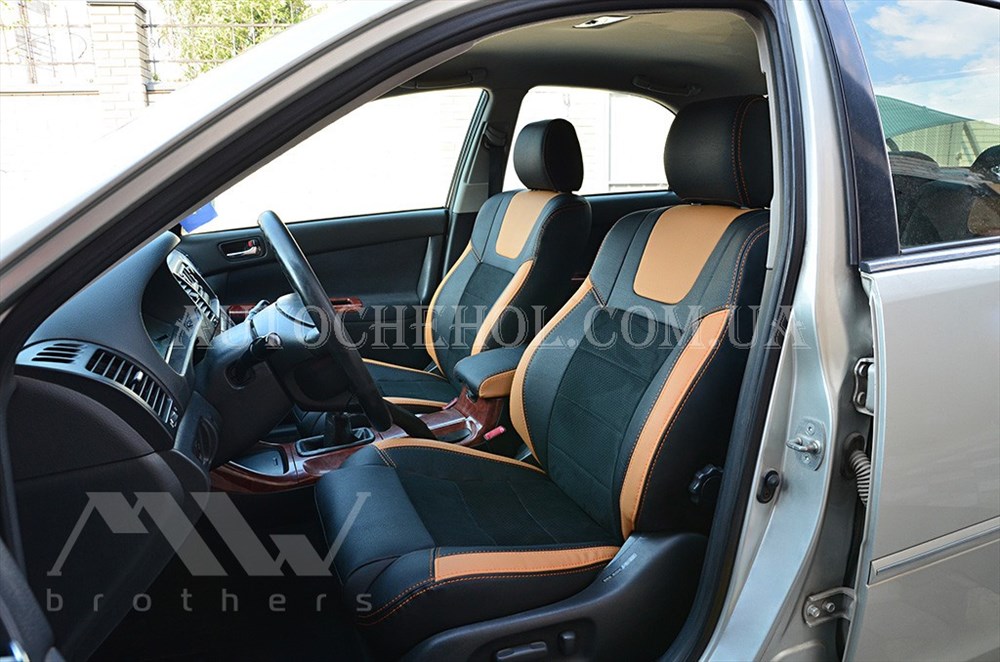 Авточехлы из алькантары и арпатеки на сиденья Toyota Camry 2001 - 2006, Leather StyLe, MW BROTHERS