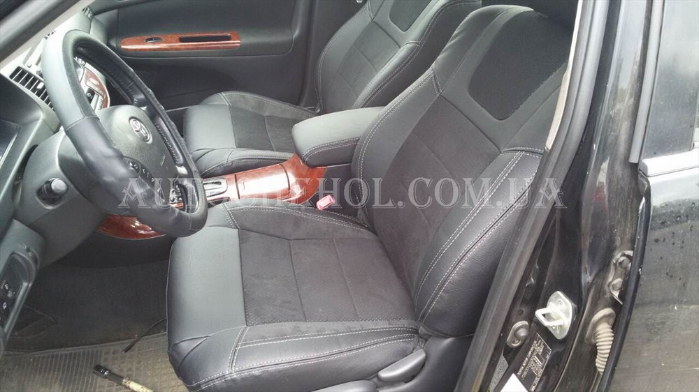 Авточехлы из алькантары и арпатеки на сиденья Toyota Camry 30, Leather StyLe, MW BROTHERS