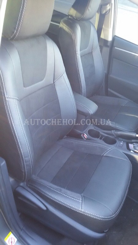 Авточехлы из алькантары и арпатеки на сиденья Toyota Corolla 2013, Leather StyLe, MW BROTHERS